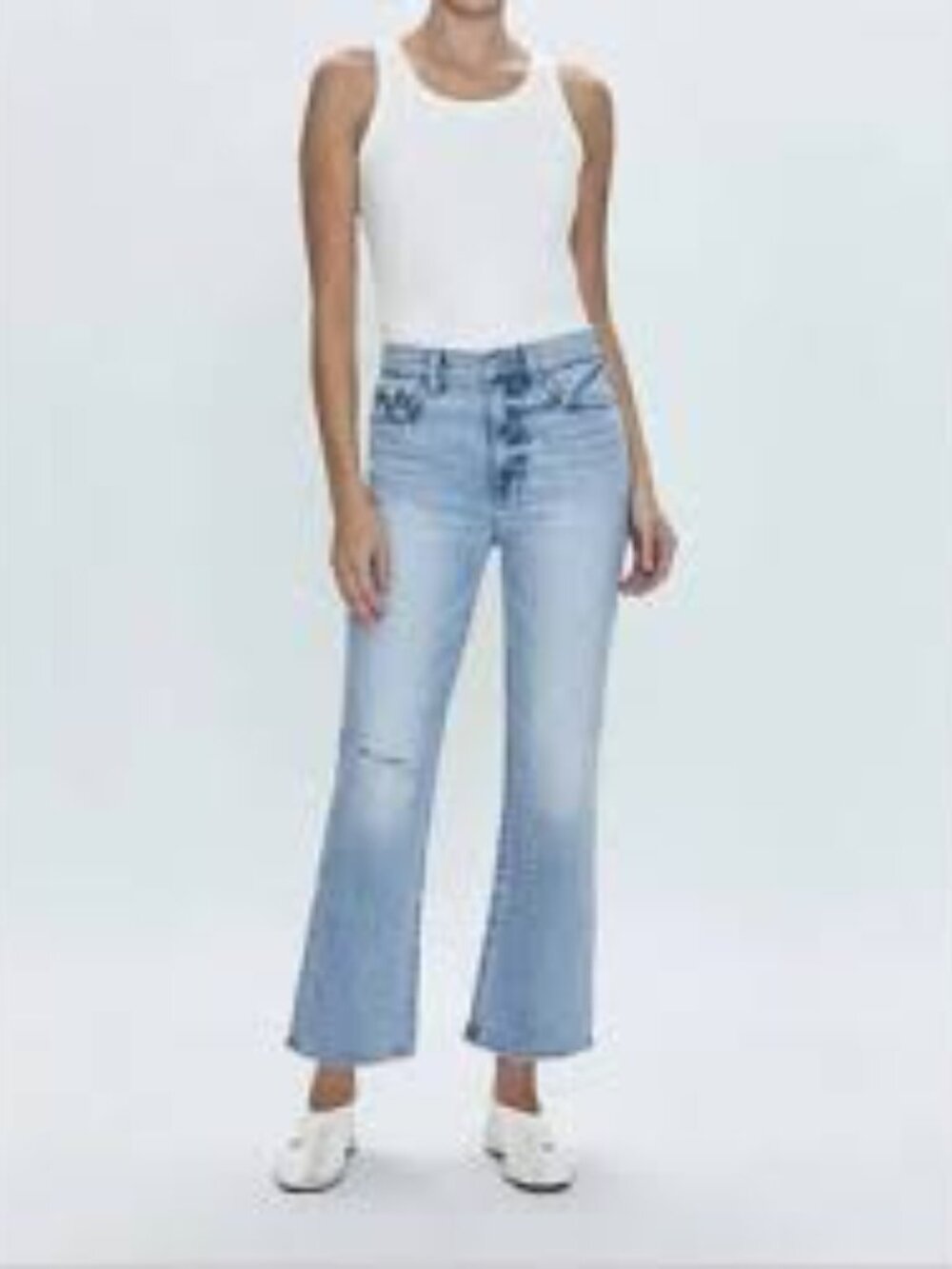 Pistola Ally High Rise Vintage Ankle Boot Jean in Scholar Distressed Size 25 NWT